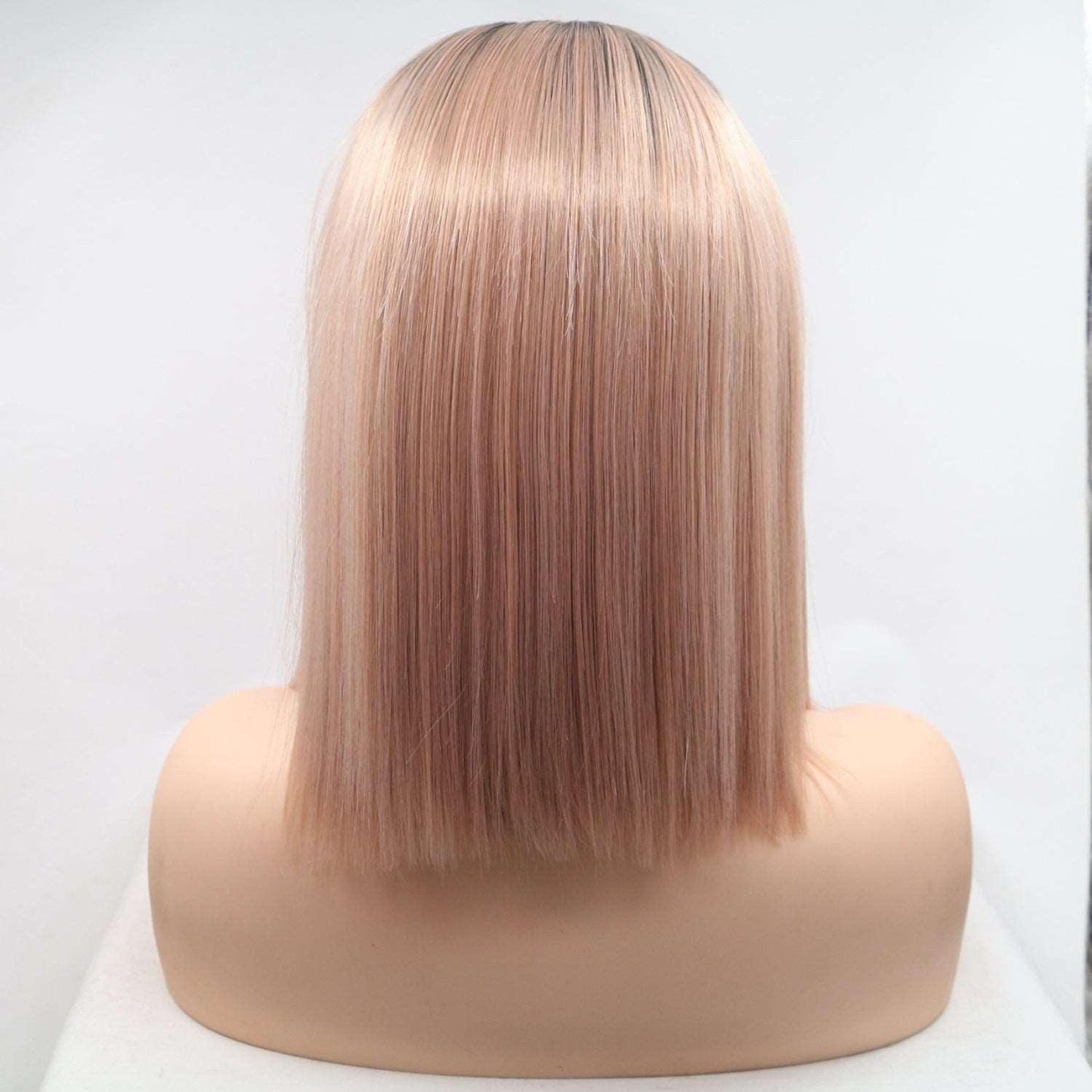 13*3" Lace Front Wigs Synthetic Mid-length Straight 12" 130% Density Carauana Store