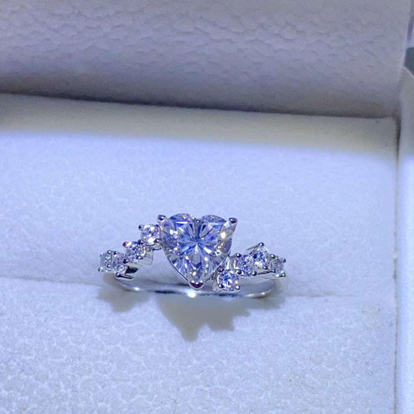 1 Carat Moissanite 925 Sterling Silver Ring Carauana Store