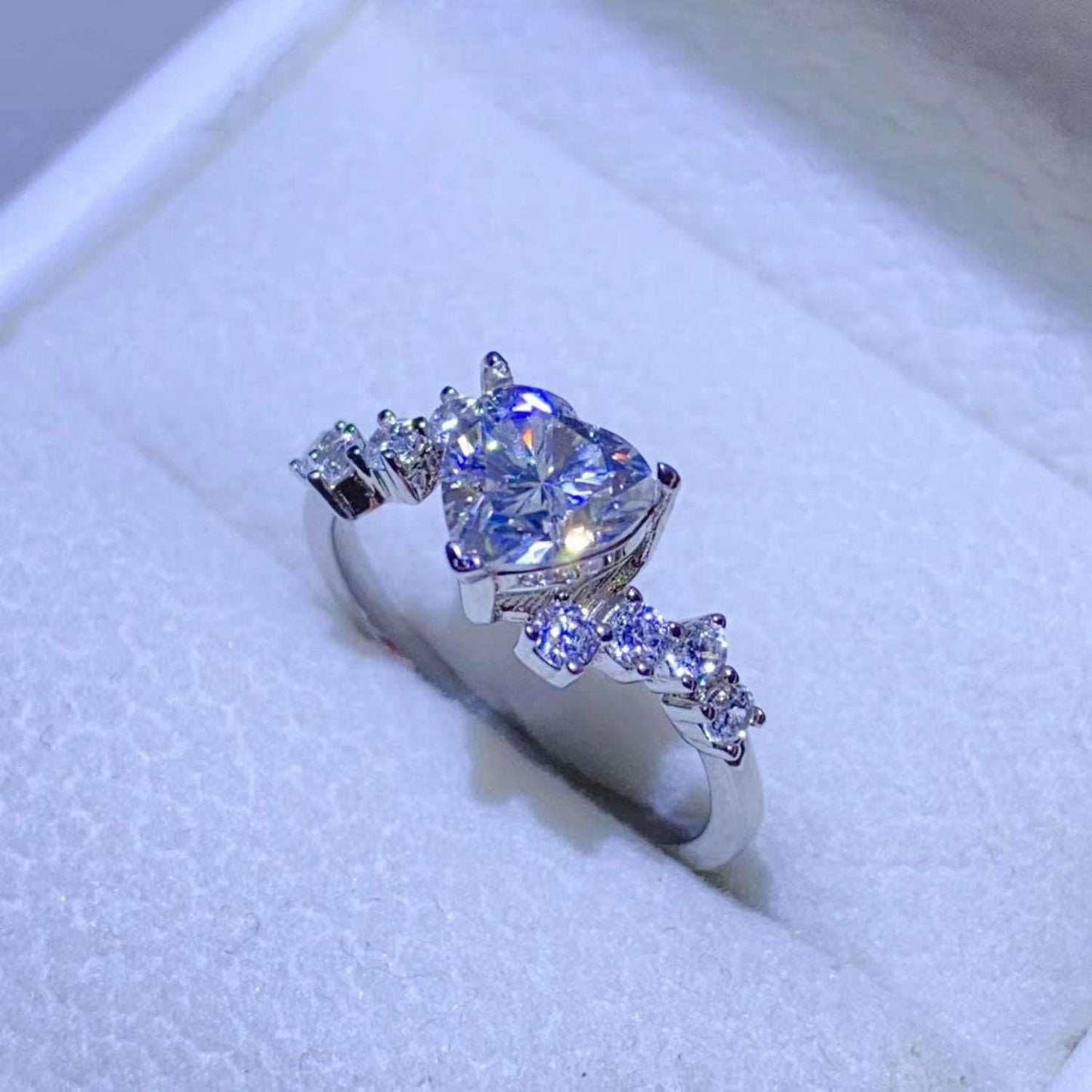 1 Carat Moissanite 925 Sterling Silver Ring Carauana Store