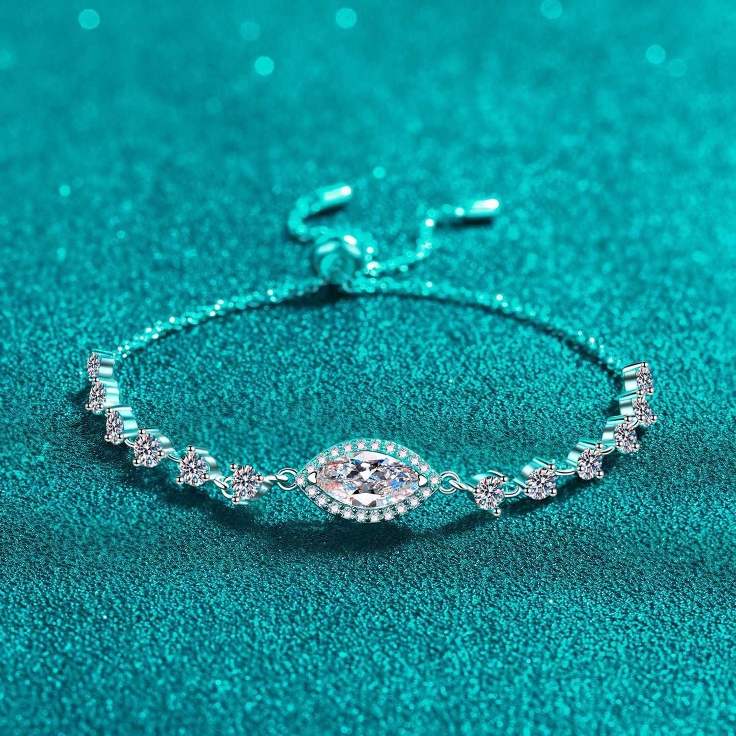 1 Carat Moissanite 925 Sterling Silver Bracelet Carauana Store