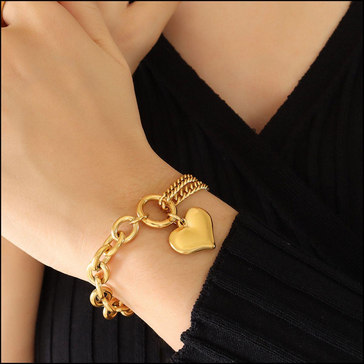 Half Chunky Chain Titanium Steel Bracelet Carauana Store