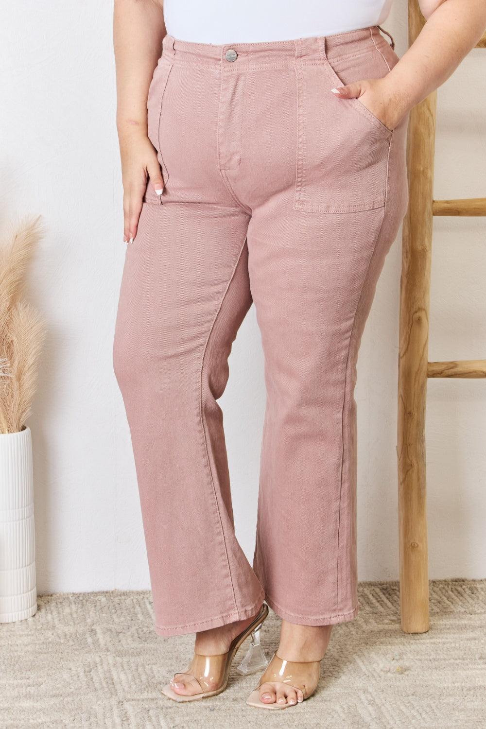 RISEN Full Size High Rise Ankle Flare Jeans Carauana Store