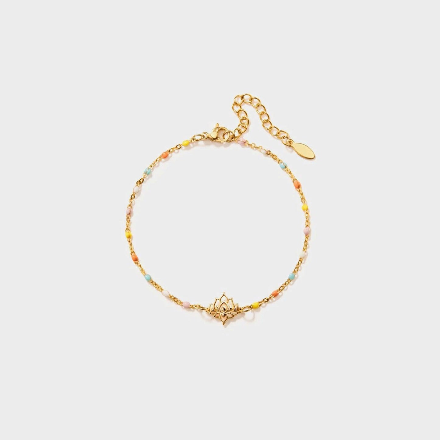 Lotus Shape 18K Gold-Plated Bead Bracelet Carauana Store