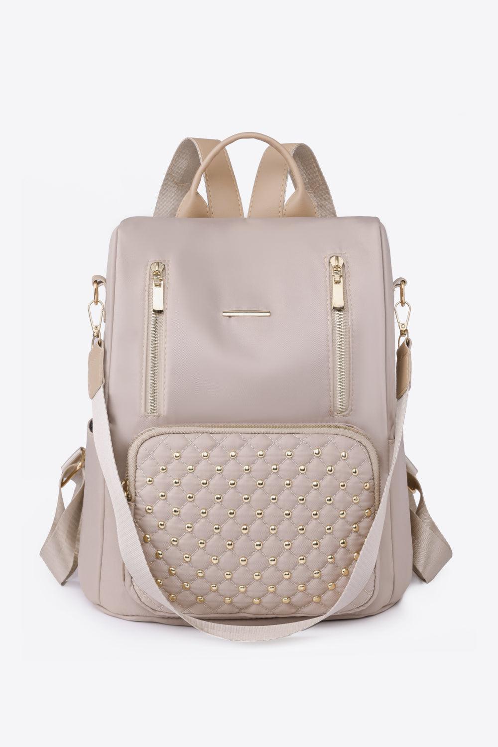 Zipper Pocket Beaded Backpack Carauana Store