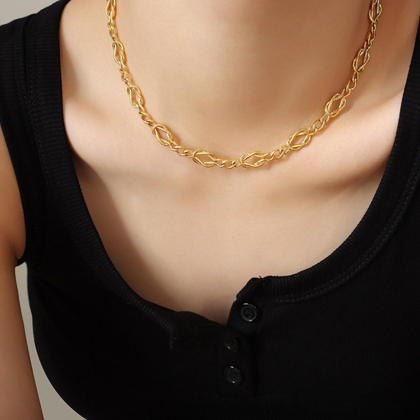 Brass Titanium Steel Necklace Carauana Store