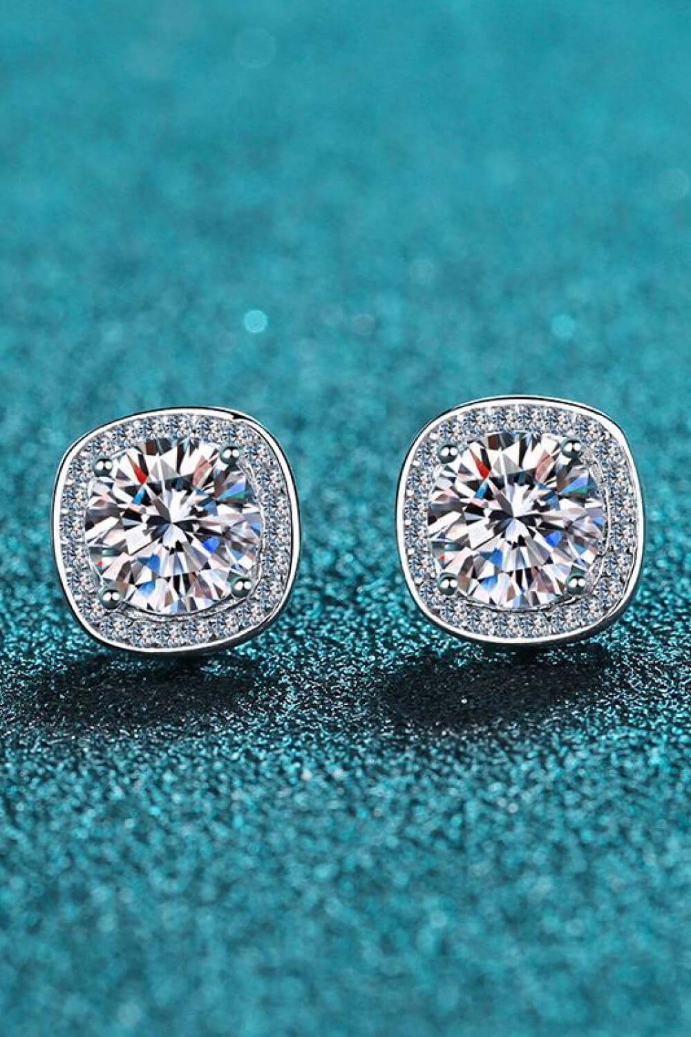Let Me Love You 1 Carat Moissanite Stud Earrings Carauana Store