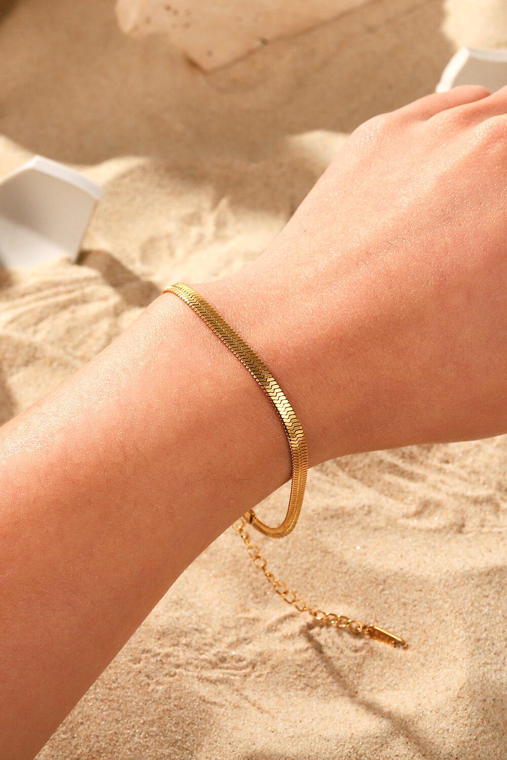 Herringbone Chain Stainless Steel Bracelet Carauana Store
