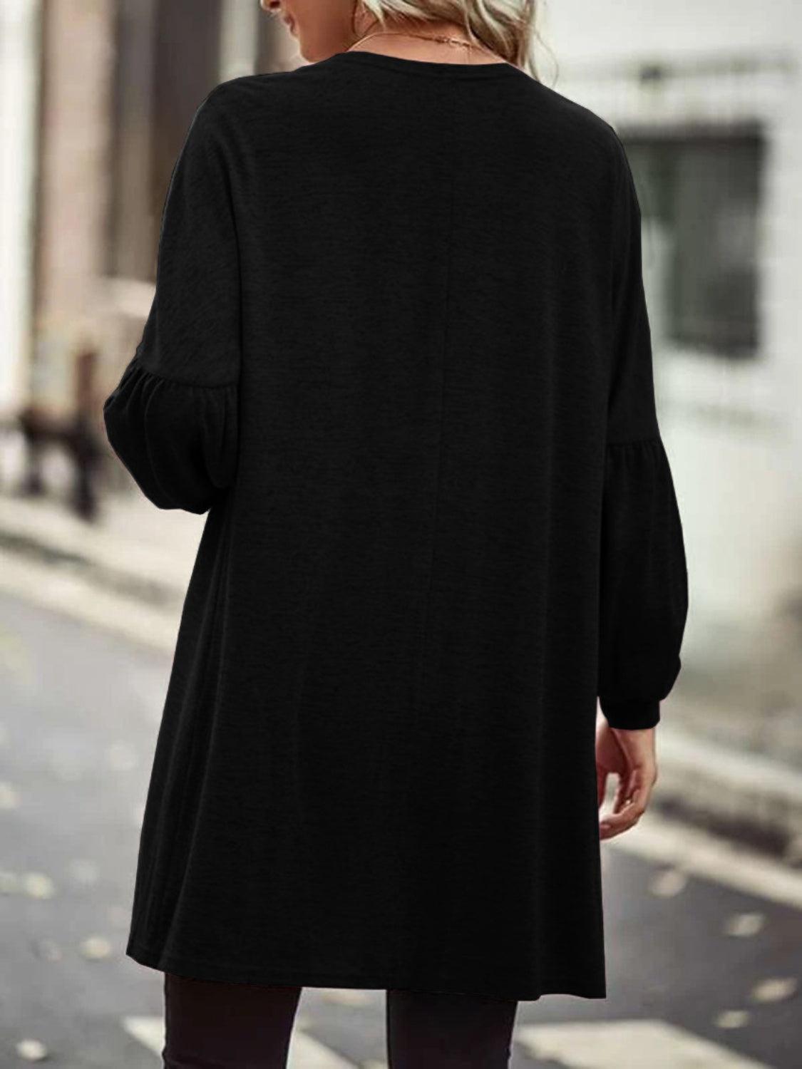 Open Front Long Sleeve Cardigan Carauana Store