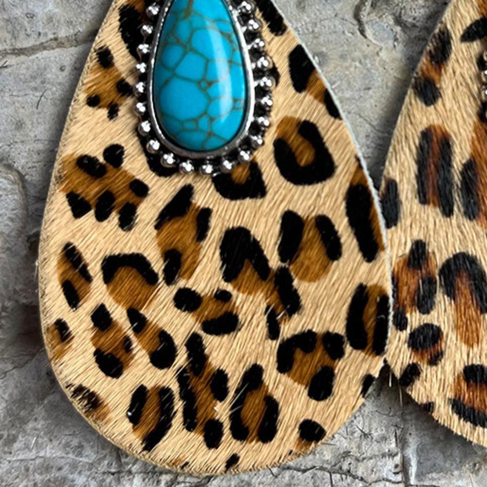 Artificial Turquoise Teardrop Earrings Carauana Store