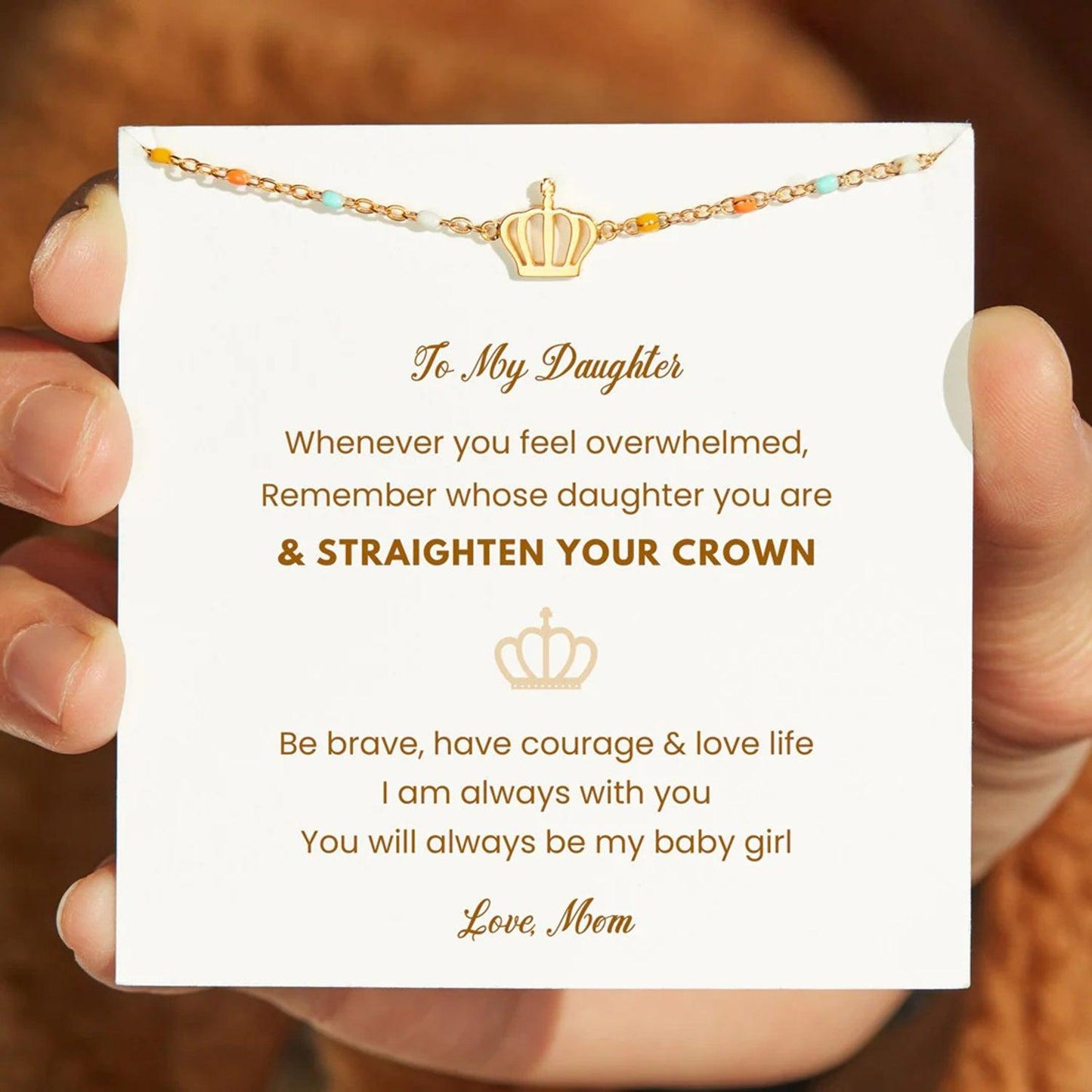 Crown Shape 18K Gold-Plated Bead Bracelet Carauana Store