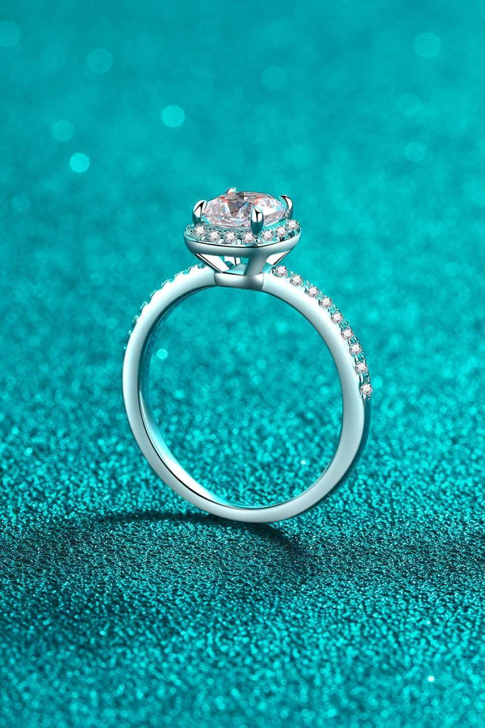 1 Carat Moissanite 925 Sterling Silver Halo Ring Carauana Store