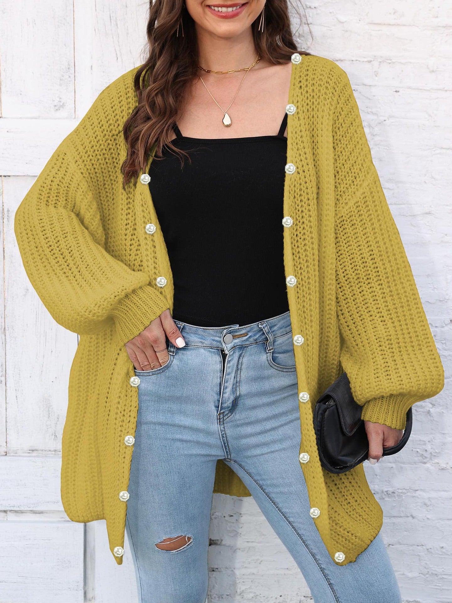 Open Front Long Sleeve Cardigan Carauana Store