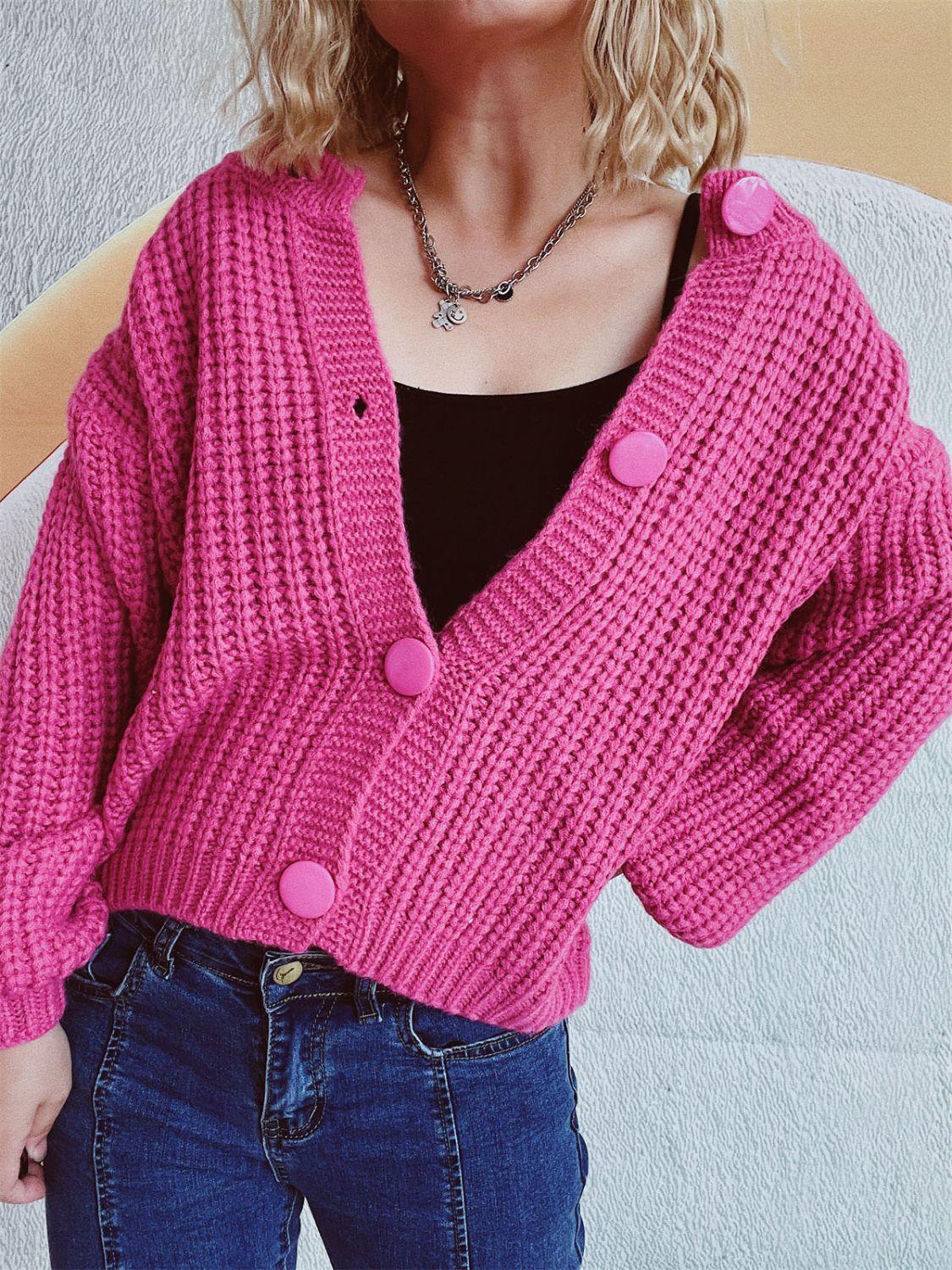 Button Up Long Sleeve Cardigan Carauana Store