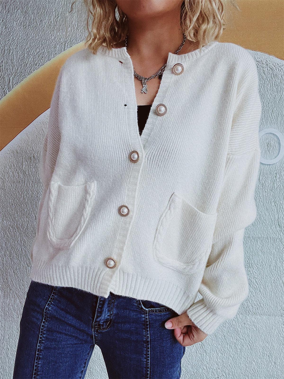 Button Up Long Sleeve Cardigan Carauana Store