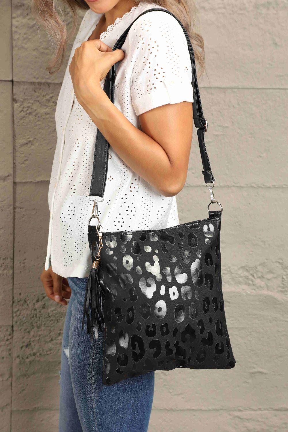 Adored PU Leather Shoulder Bag with Tassel Carauana Store