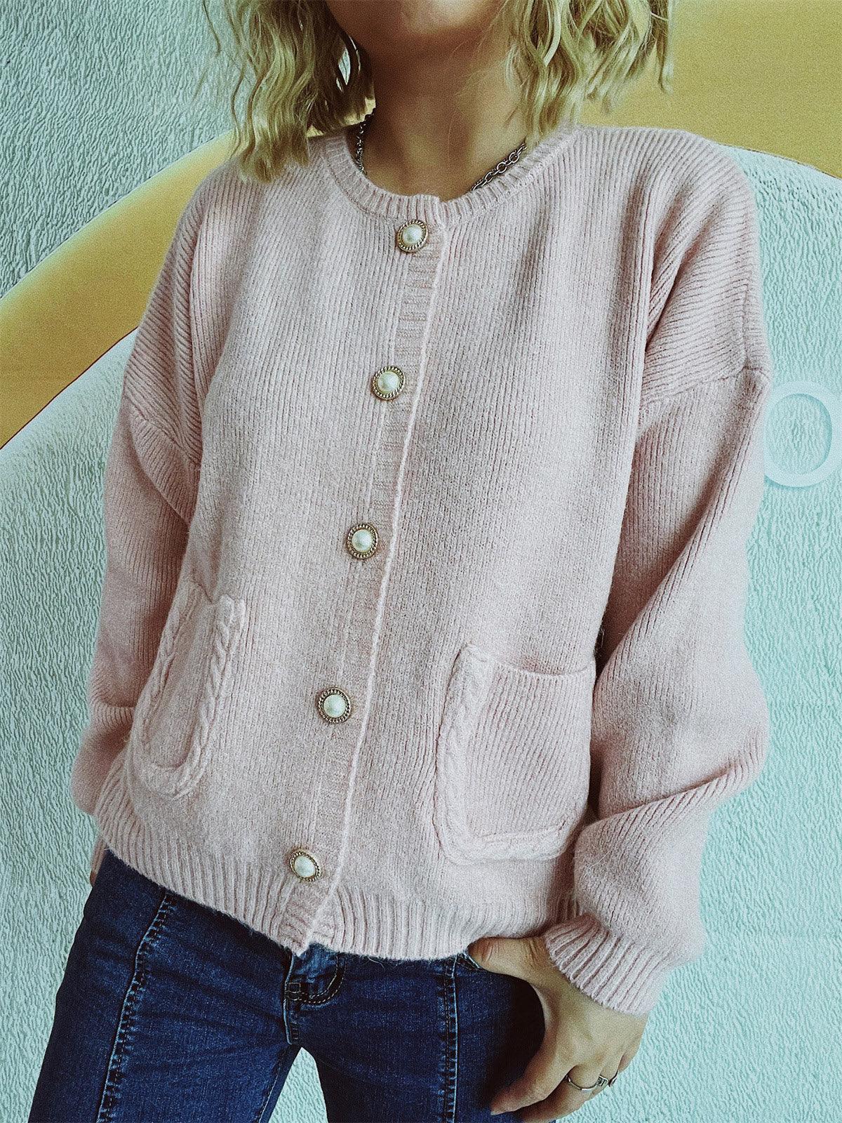 Button Up Long Sleeve Cardigan Carauana Store
