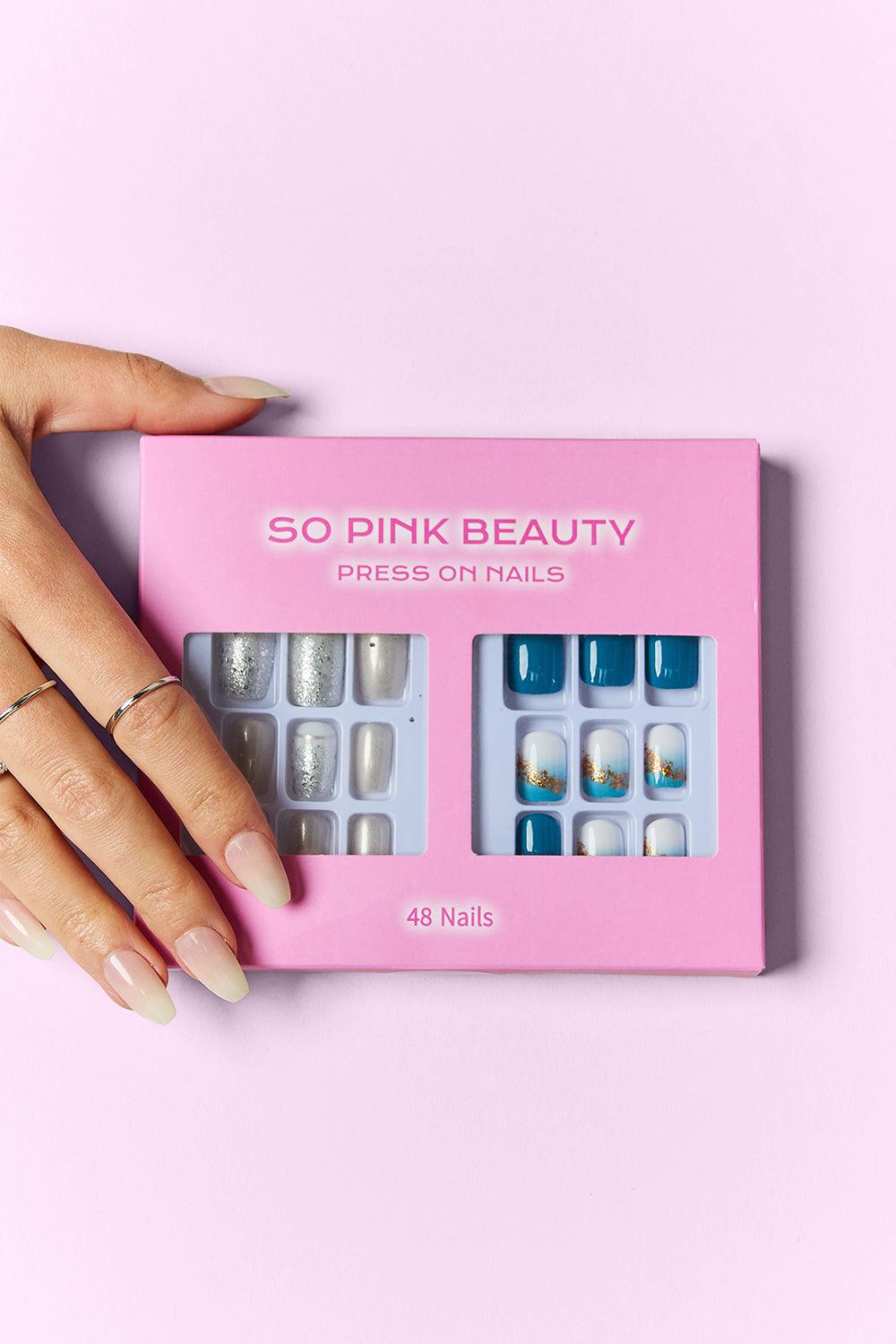 SO PINK BEAUTY Press On Nails 2 Packs Carauana Store