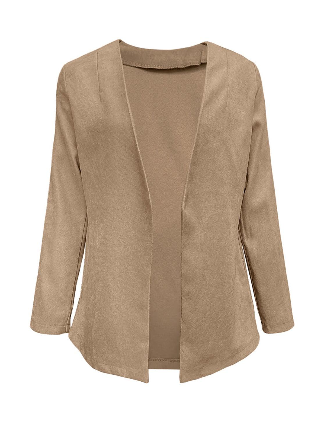 Open Front Long Sleeve Cardigan Carauana Store