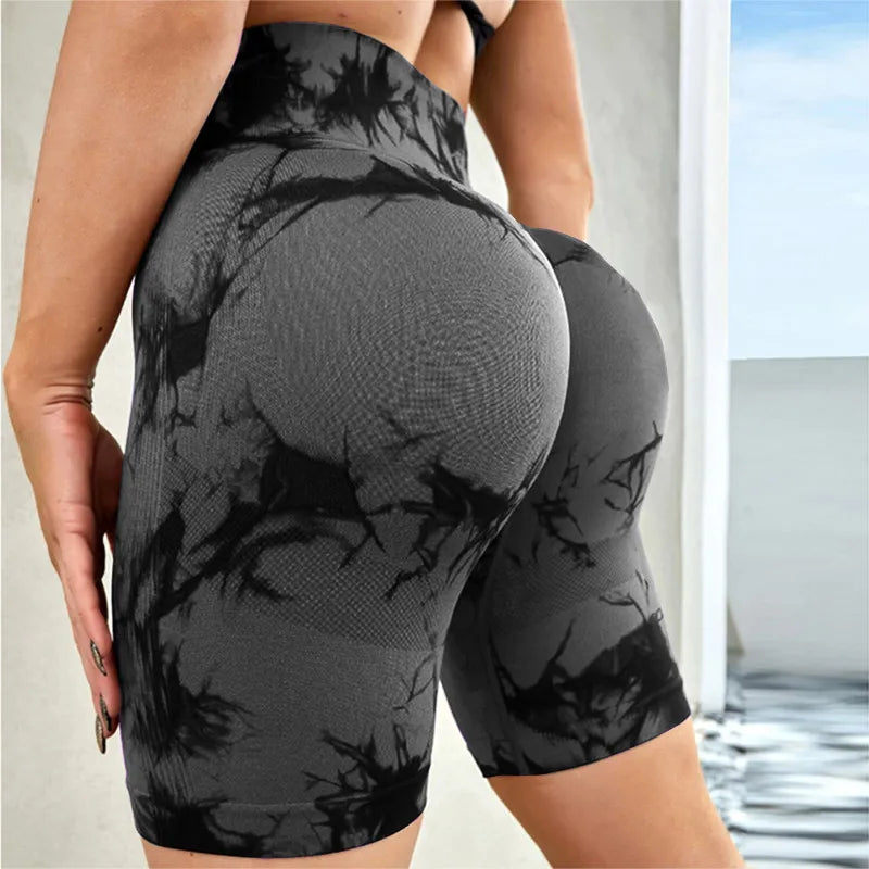 Tie-Dye High Waist Active Shorts Carauana Store