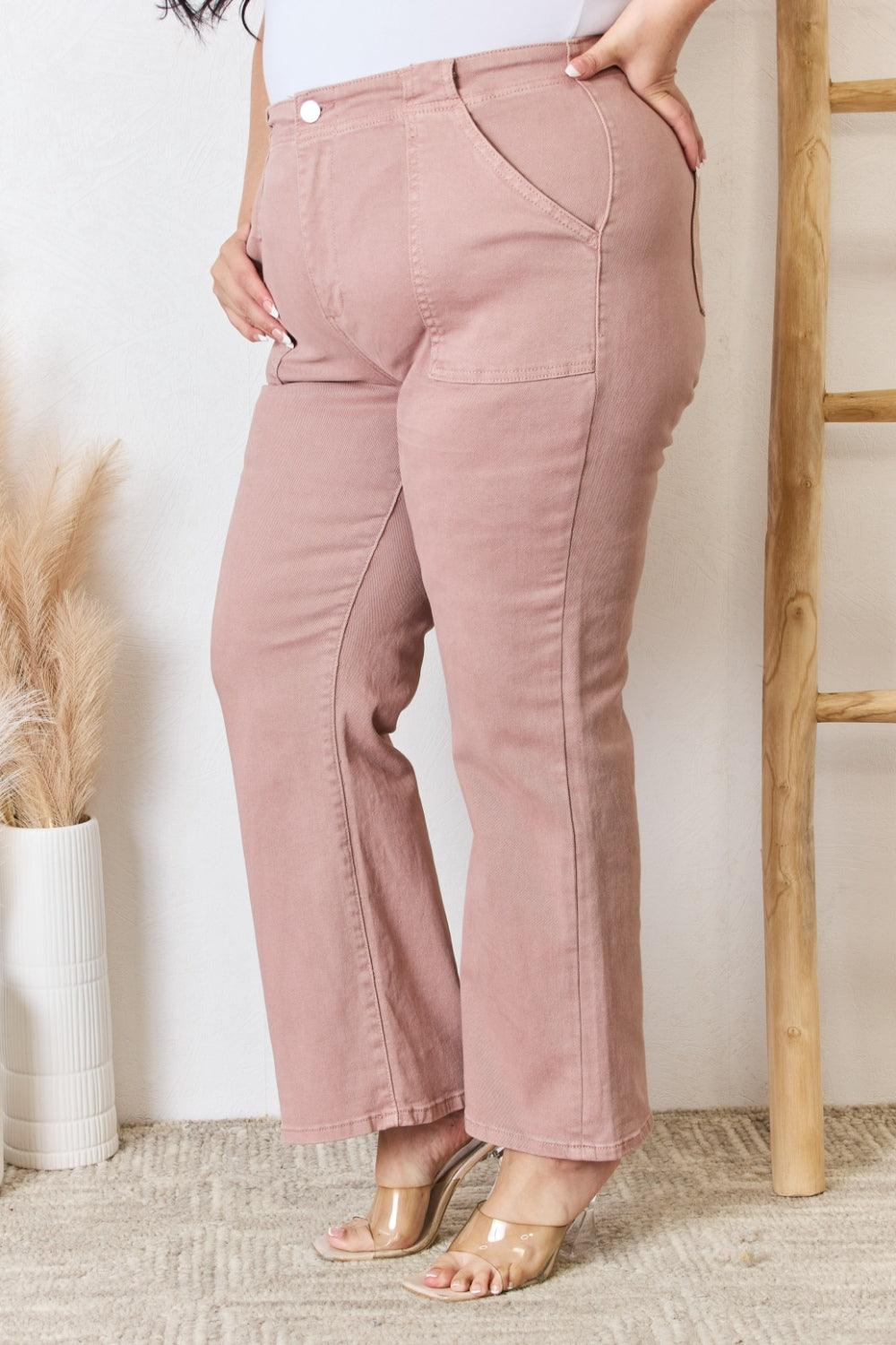 RISEN Full Size High Rise Ankle Flare Jeans Carauana Store