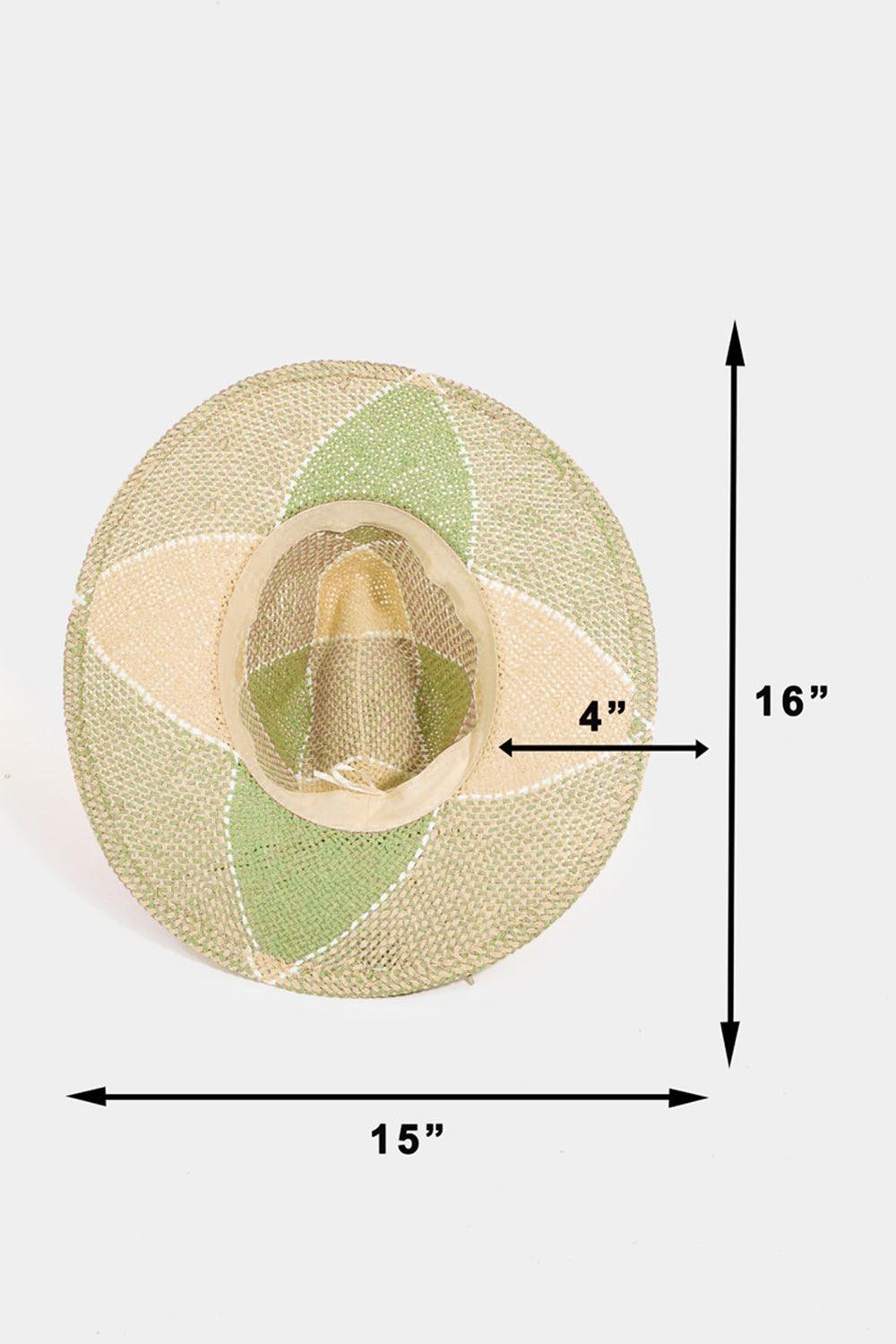 Fame Contrast Straw Braid Hat Carauana Store