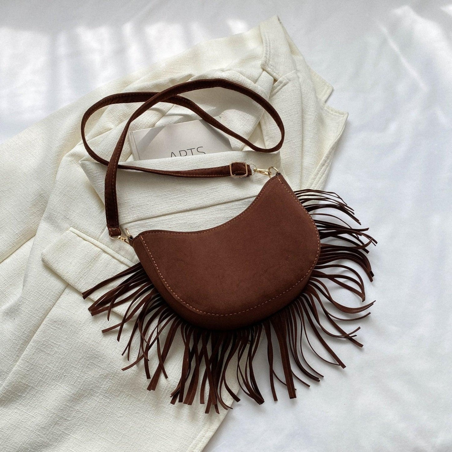 Fringe Detail Crossbody Bag Carauana Store