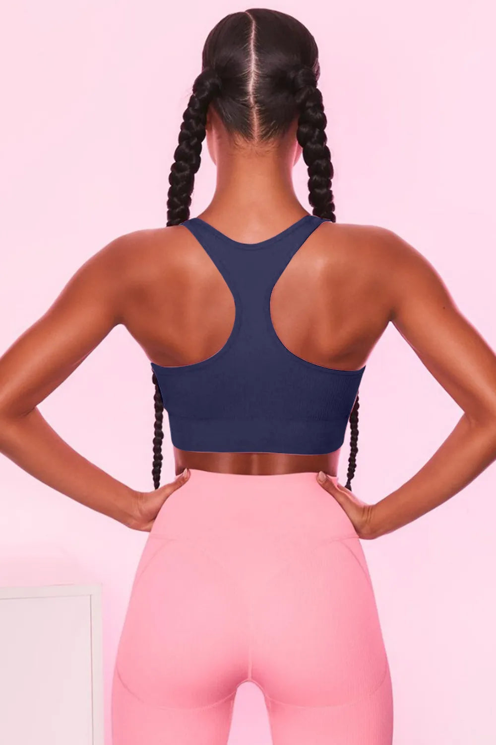 Scoop Neck Wide Strap Active Bra Carauana Store