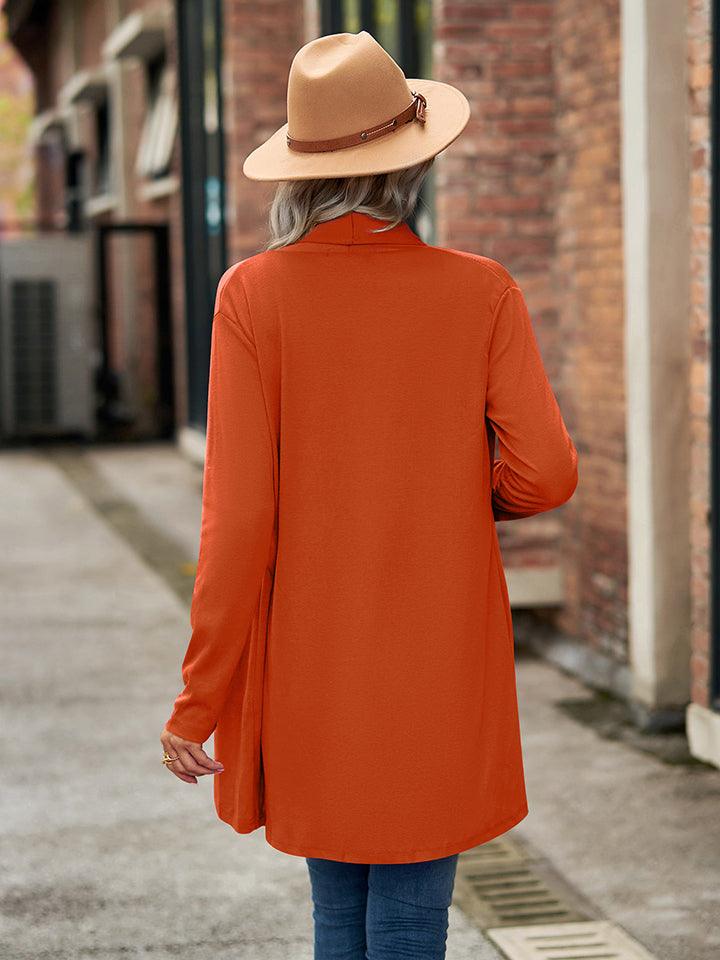 Open Front Long Sleeve Cardigan Carauana Store