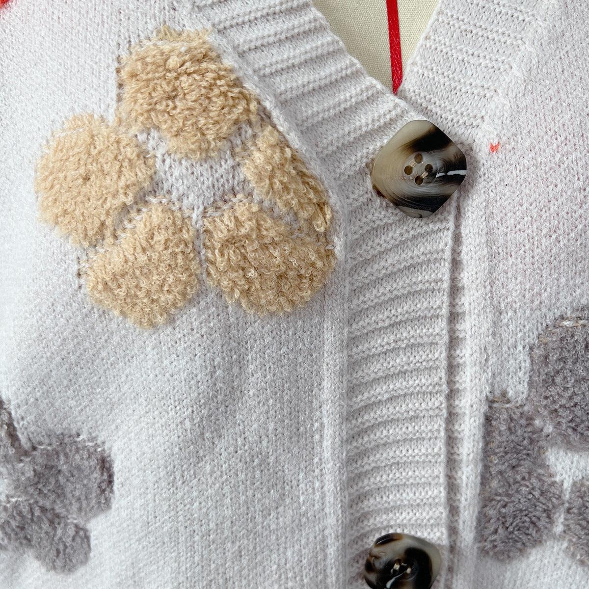 Floral V-Neck Button Up Cardigan with Pockets Carauana Store