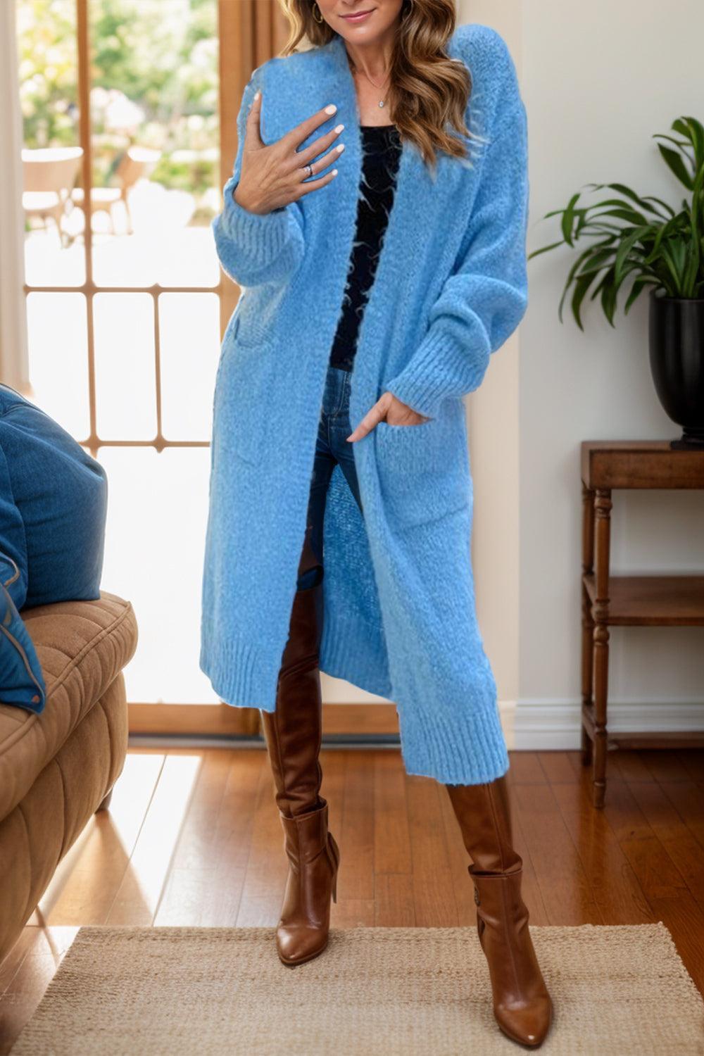 Peace Sign Long Sleeve Cardigan Carauana Store