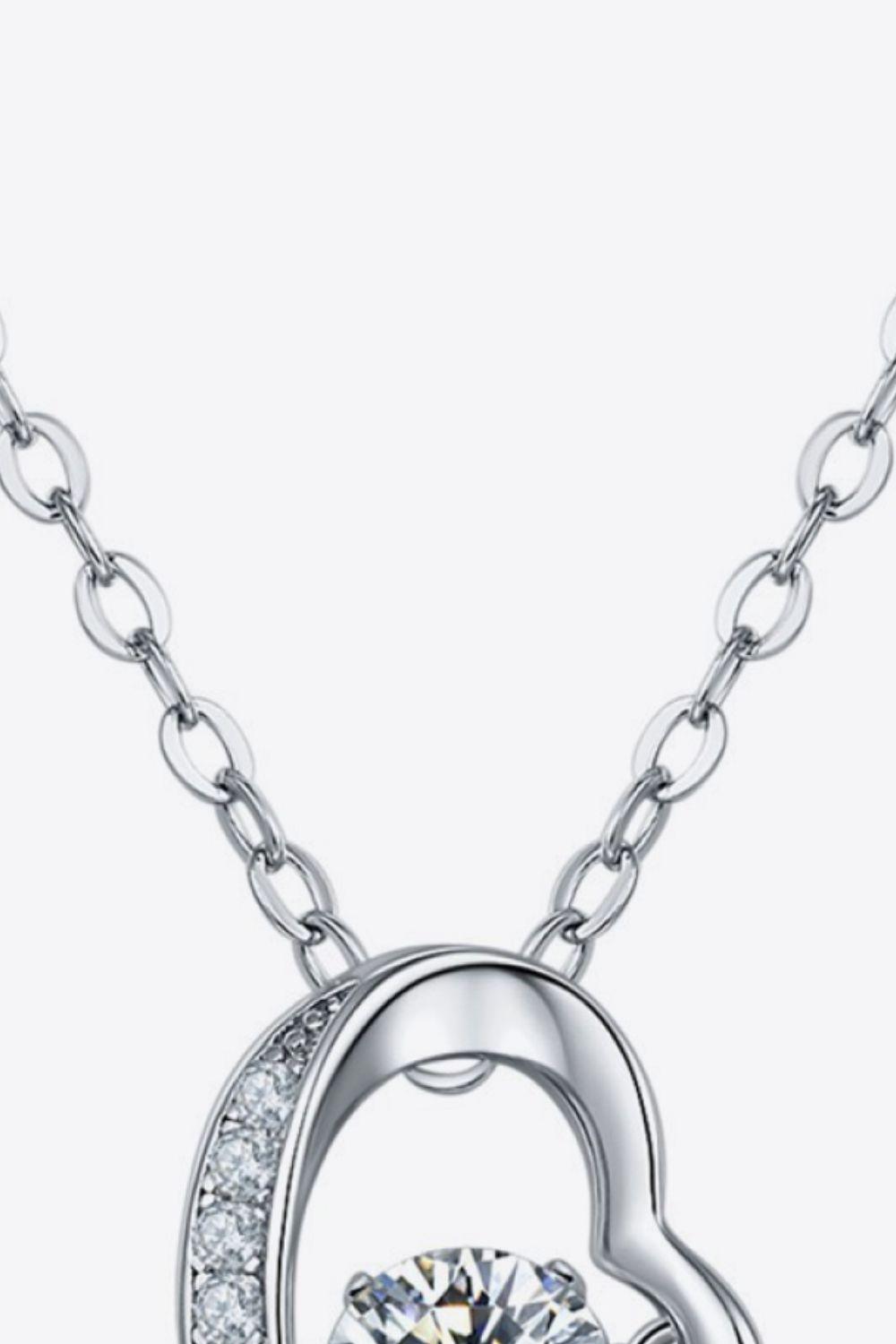 925 Sterling Silver Moissanite Pendant Necklace Carauana Store