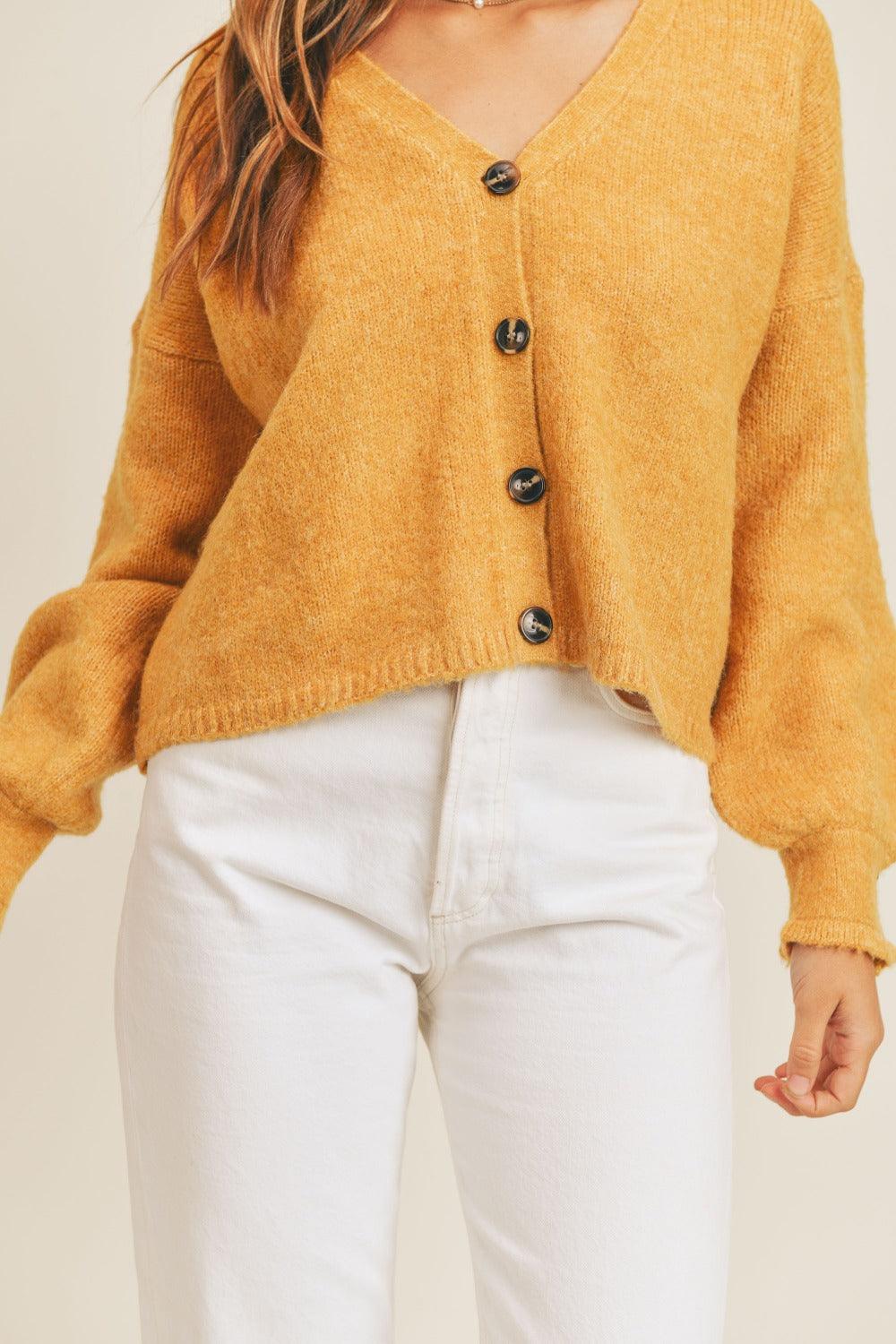 MABLE Long Sleeve Button Down Sweater Cardigan Carauana Store