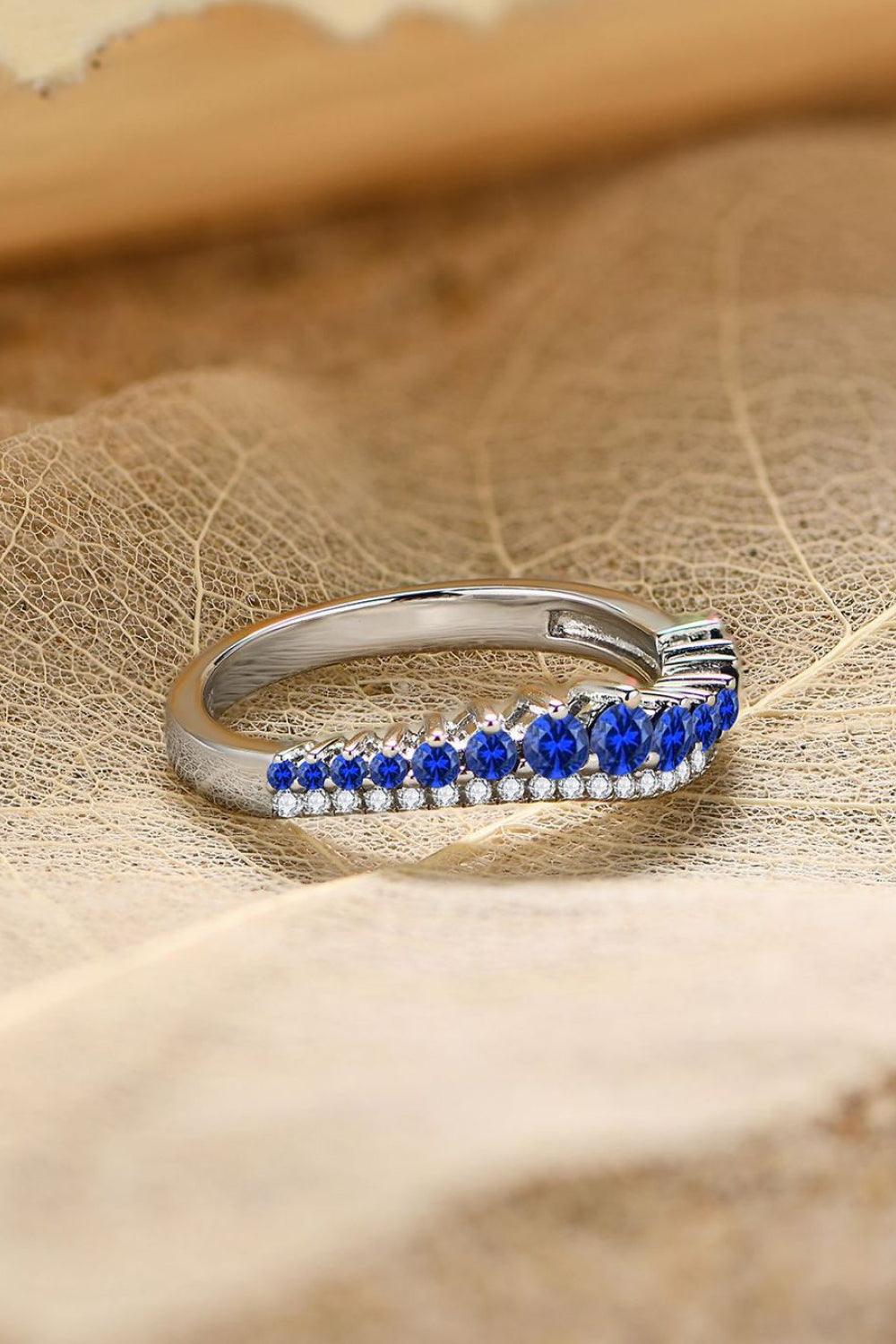 Lab-Grown Sapphire 925 Sterling Silver Rings Carauana Store