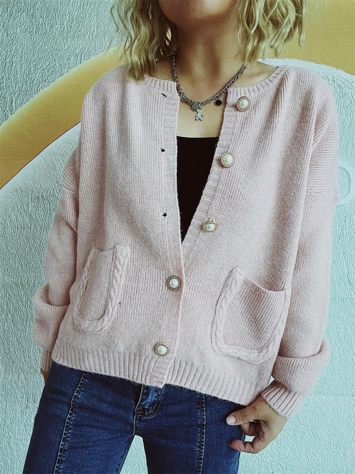 Button Up Long Sleeve Cardigan Carauana Store