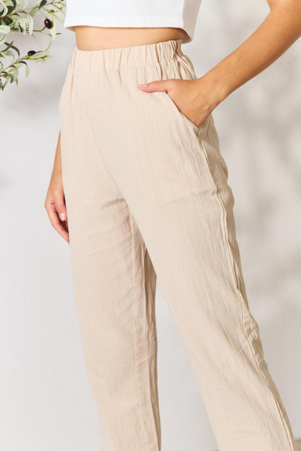 Double Take Pull-On Pants with Pockets Carauana Store