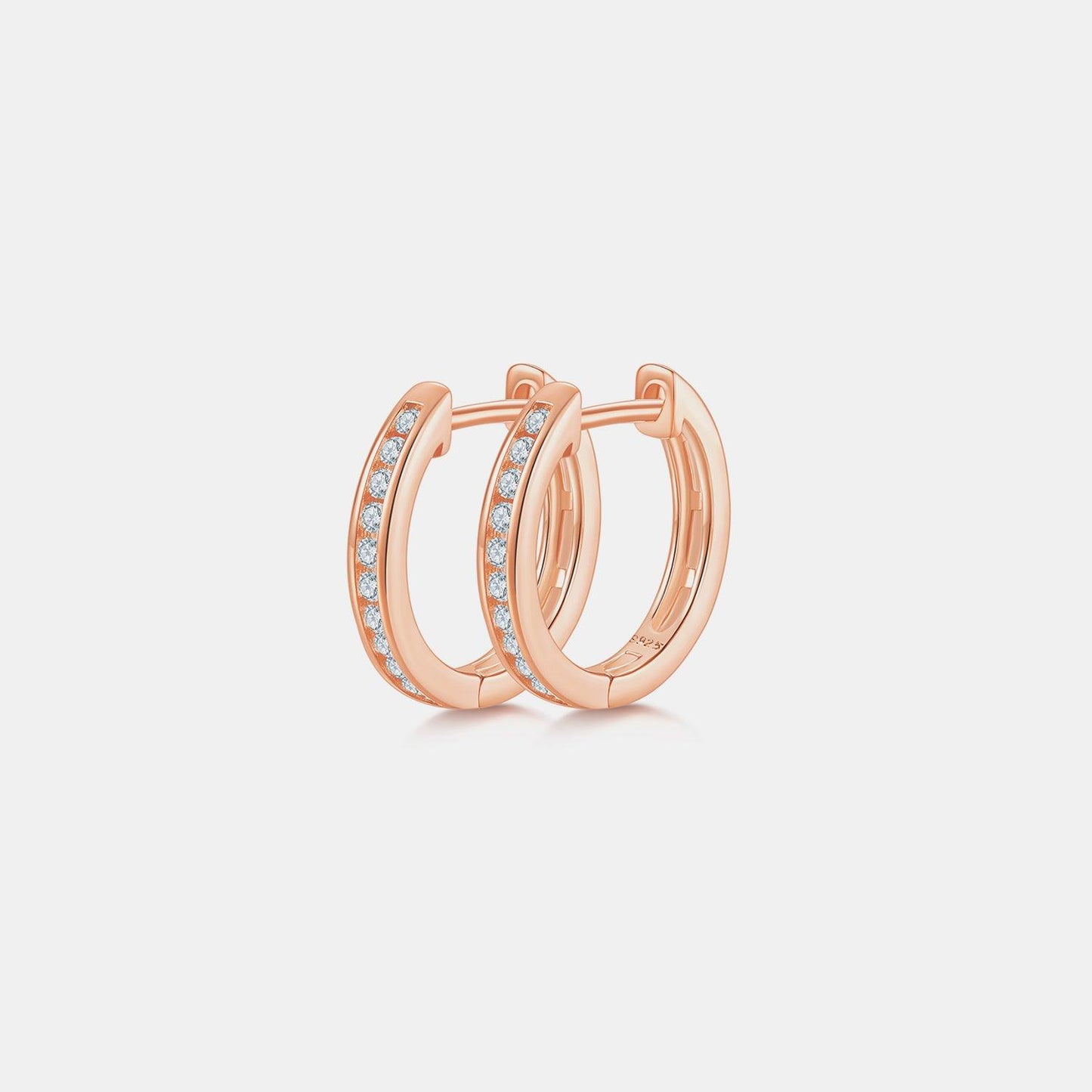 Moissanite 925 Sterling Silver Huggie Earrings Carauana Store