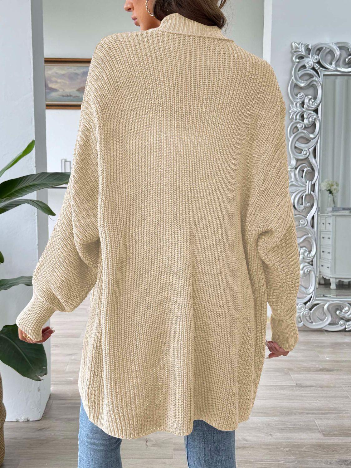 Open Front Long Sleeve Cardigan Carauana Store