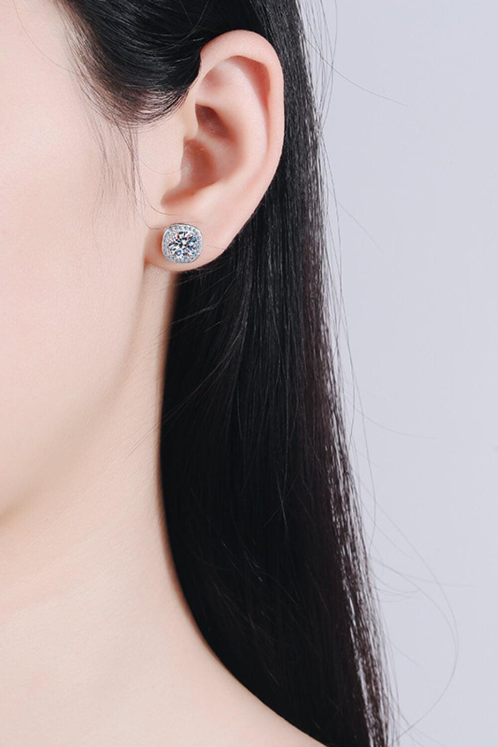 Let Me Love You 1 Carat Moissanite Stud Earrings Carauana Store