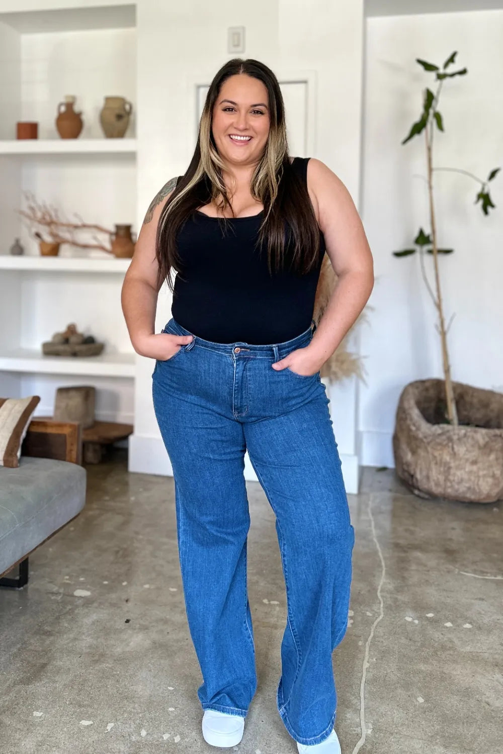 Judy Blue Full Size High Rise Straight Jeans Carauana Store