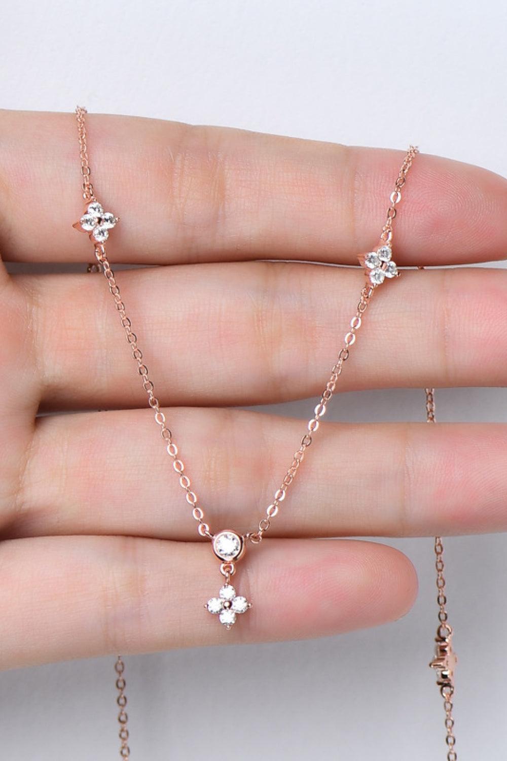 Moissanite 925 Sterling Silver Necklace Carauana Store