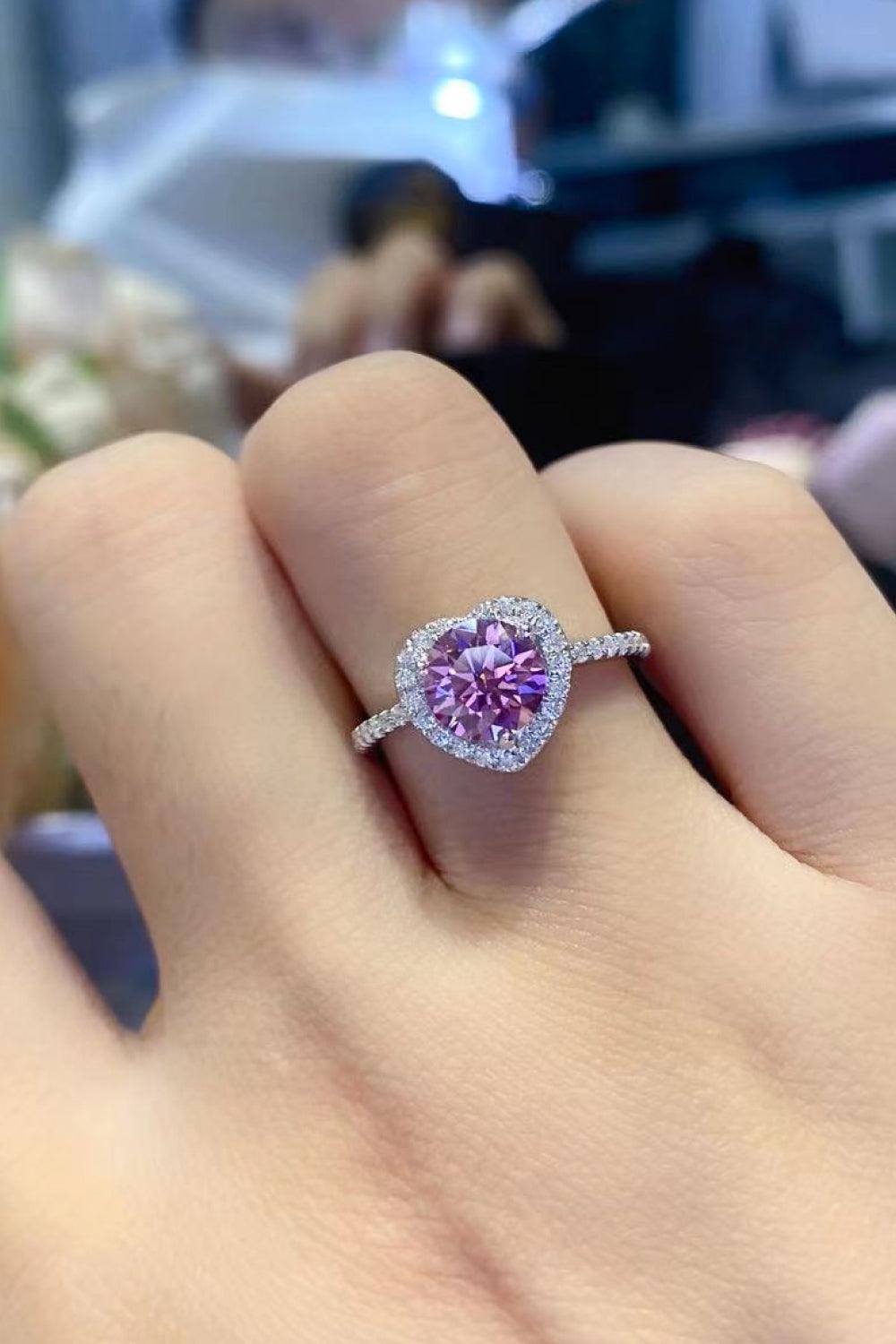 Lifelong Journey 1 Carat Moissanite Heart Ring Carauana Store
