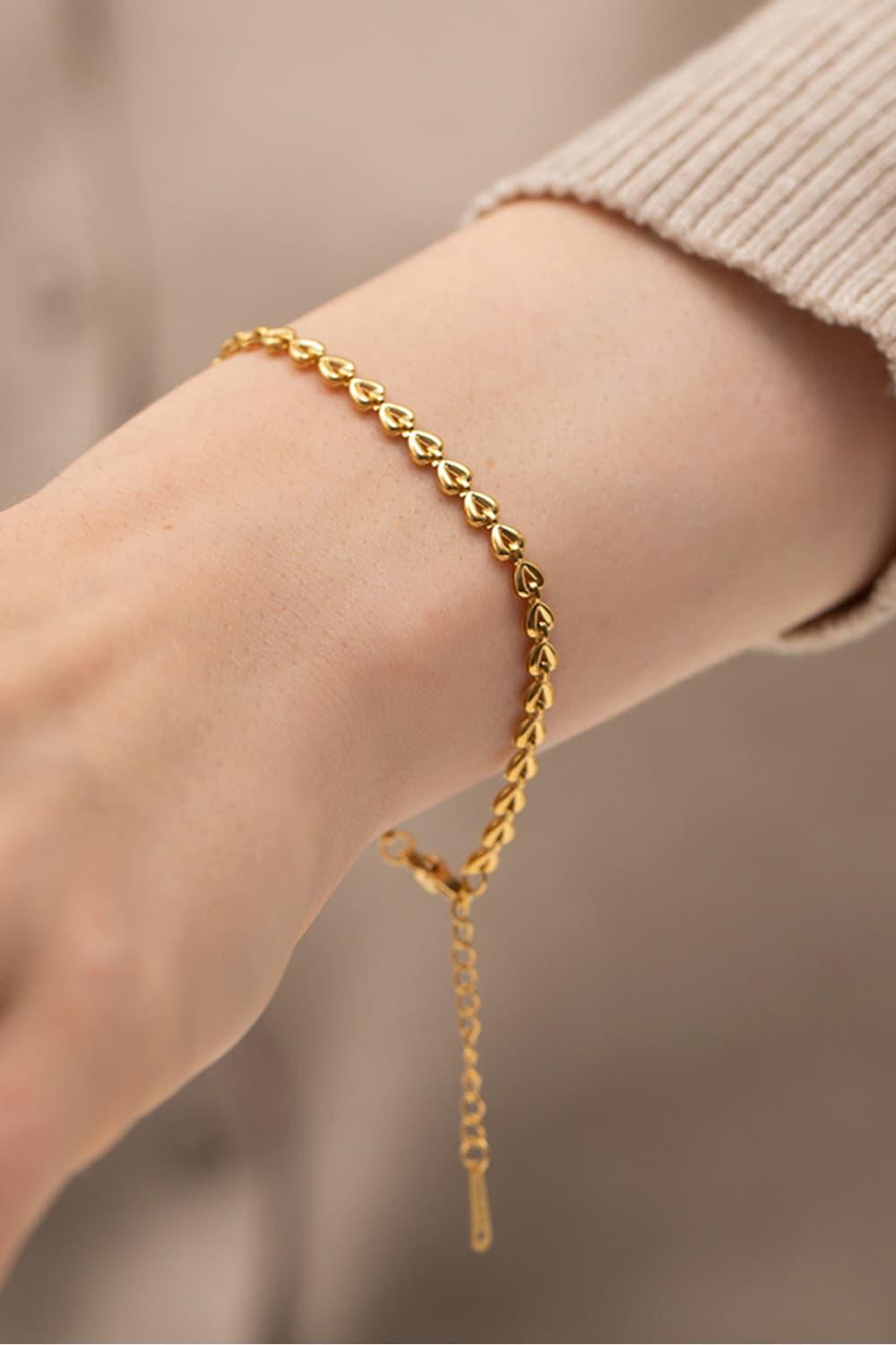 Heart Chain Lobster Clasp Bracelet Carauana Store