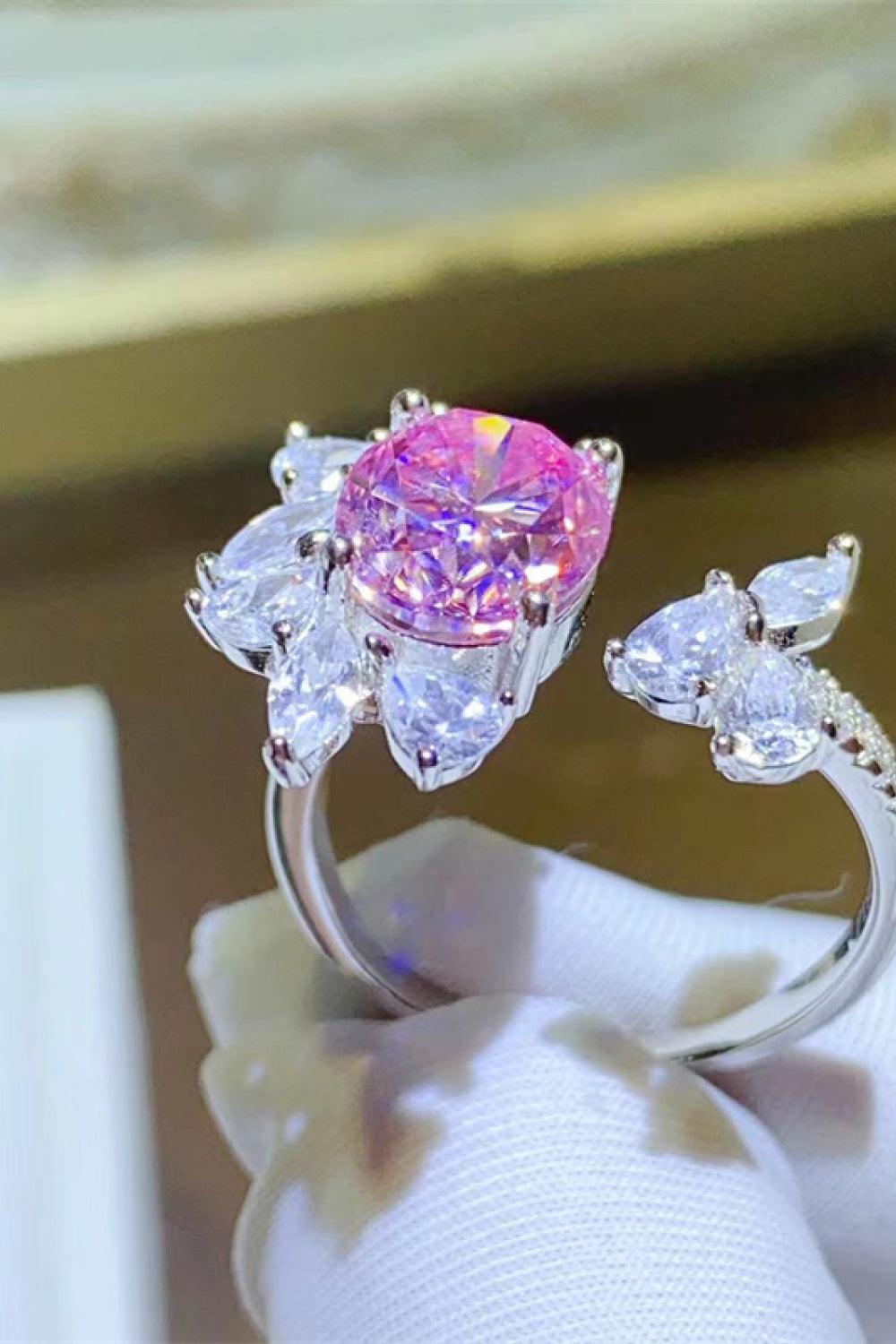 3 Carat Moissanite 925 Sterling Silver Open Ring Carauana Store