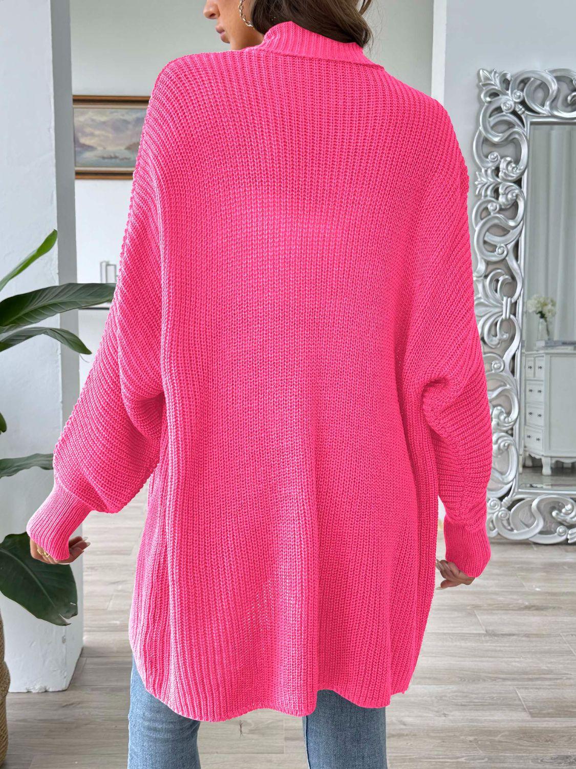 Open Front Long Sleeve Cardigan Carauana Store