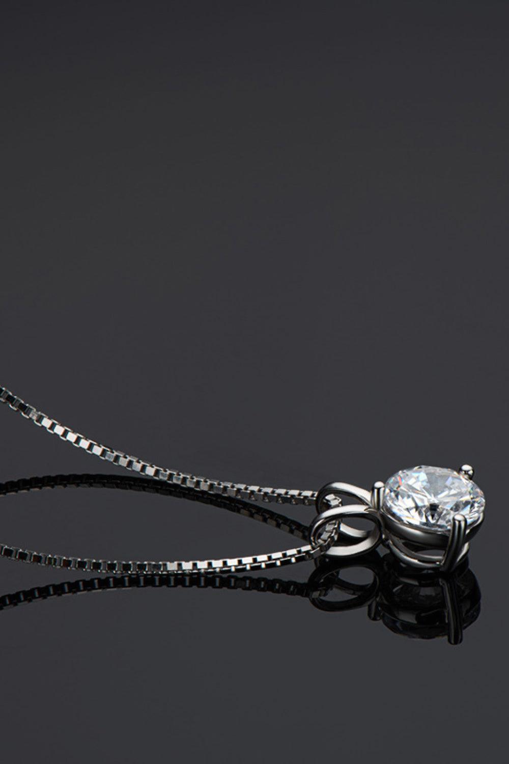 Adored Show Off 1 Carat Moissanite Pendant Necklace Carauana Store