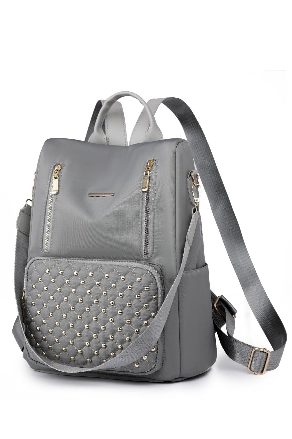 Zipper Pocket Beaded Backpack Carauana Store