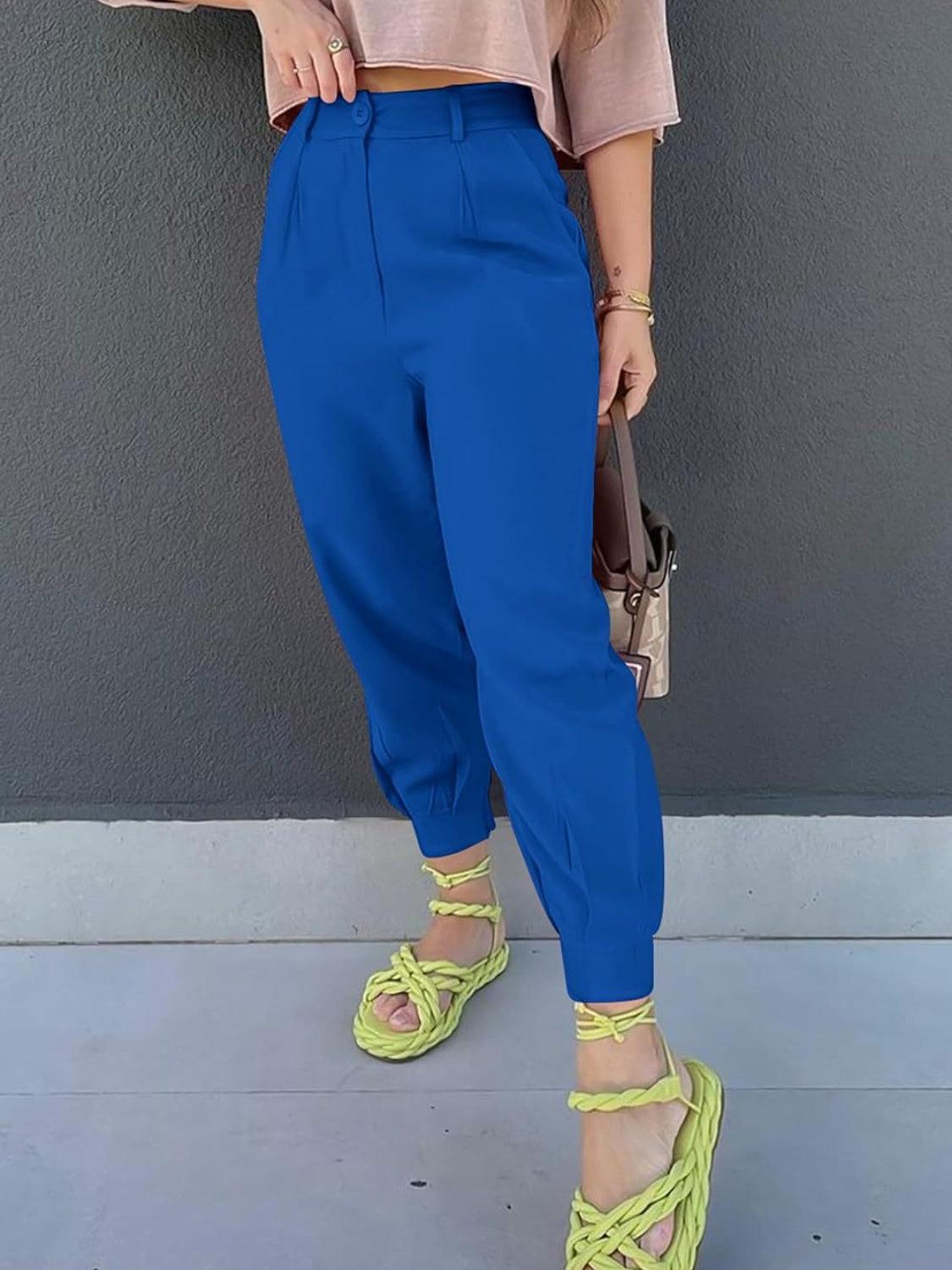High Waist Cropped Pants Carauana Store