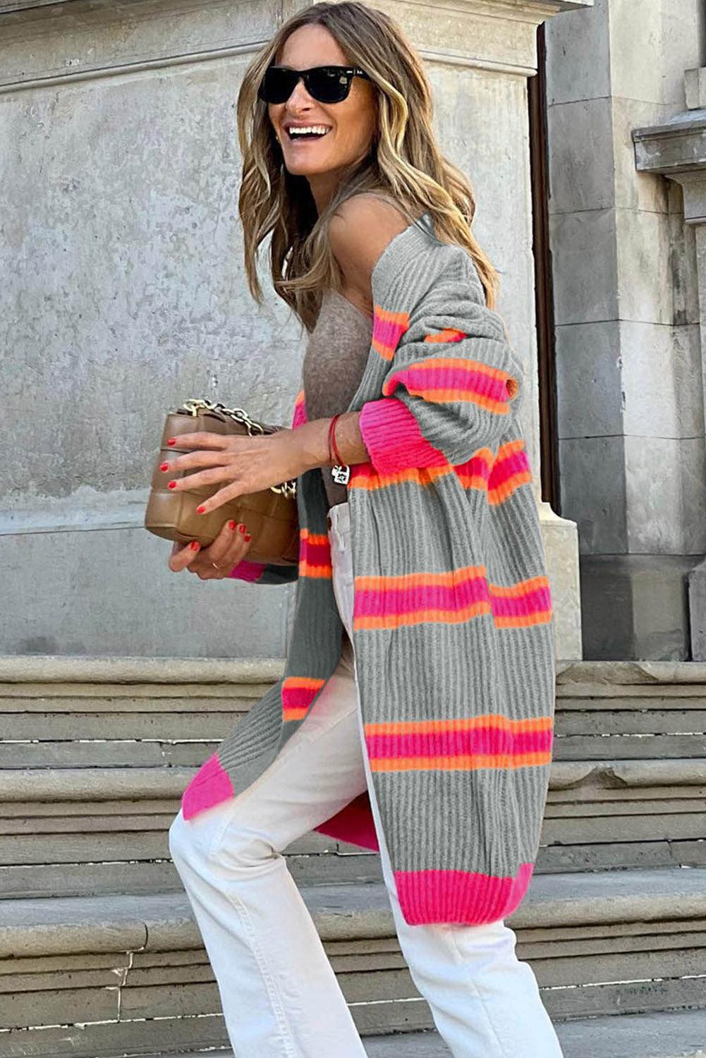 Ribbed Long Sleeve Cardigan Carauana Store