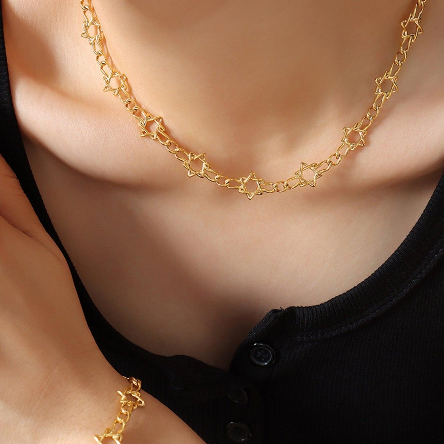 Brass Titanium Steel Necklace Carauana Store