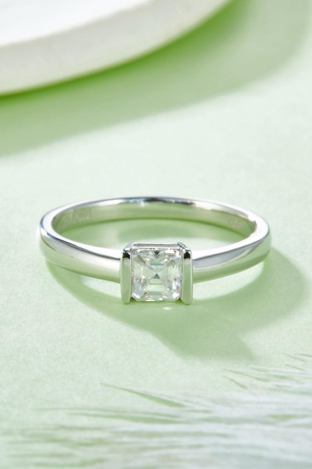 Moissanite 925 Sterling Silver Solitaire Ring Carauana Store